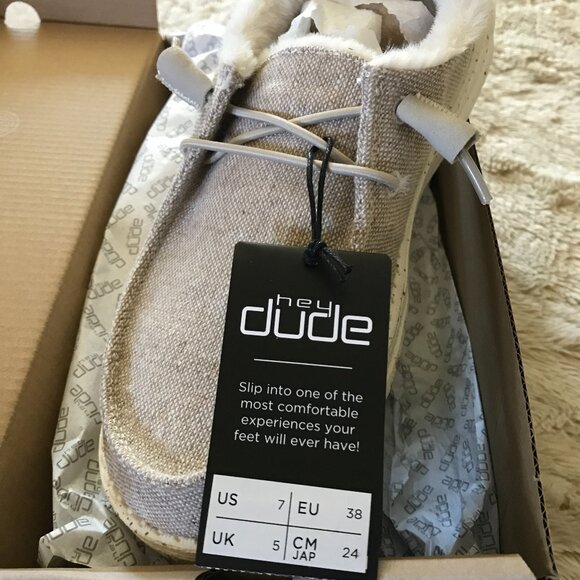 'Hey Dude' Wendy Funk Wool Beige - Size 7 - Picture 7 of 9